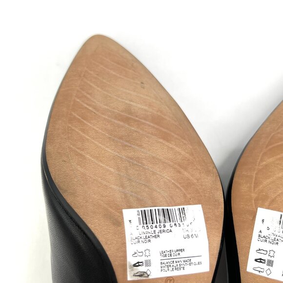 Clarks‎ Size 6 Linvale Jerica Black Leather Point Toe Kitten Heels Pumps Shoes - Picture 11 of 15